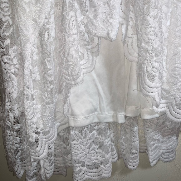 Roaman’s Lace Midi Wrap Dress with Ruffle Hem - Picture 6 of 11